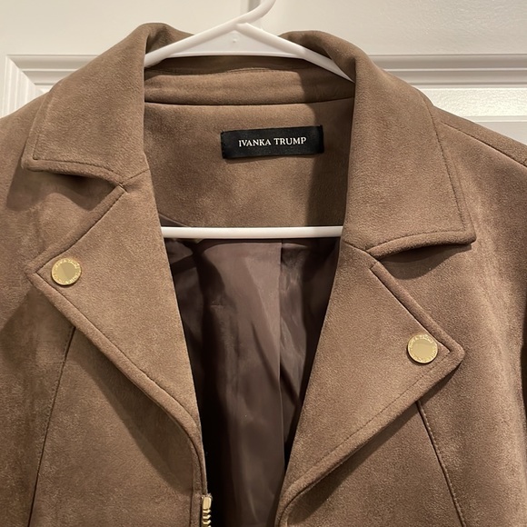 NWOT Ivanka Trump Faux Suede Jacket - Picture 2 of 4